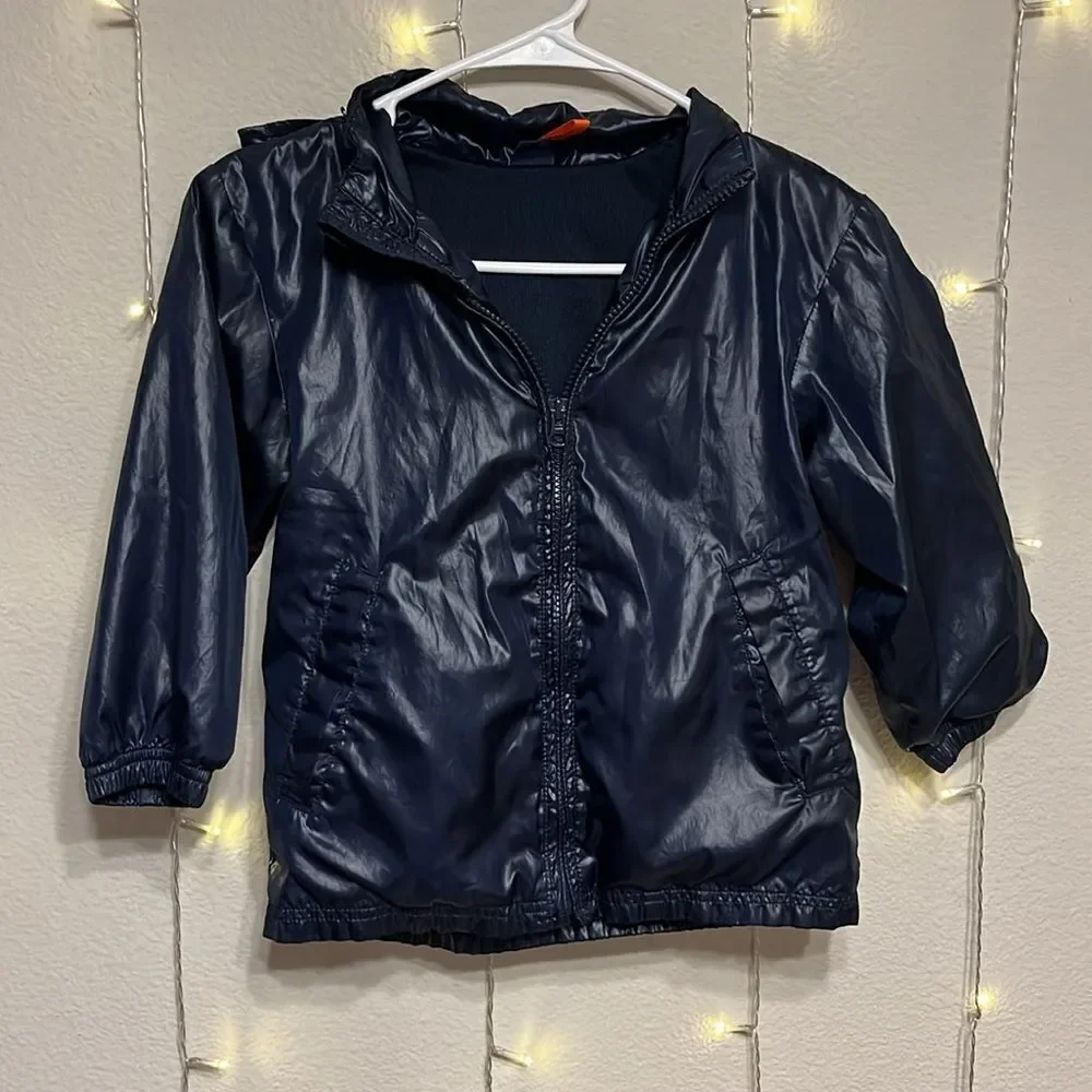 Gap Kids Navy Blue Hooded Windbreaker